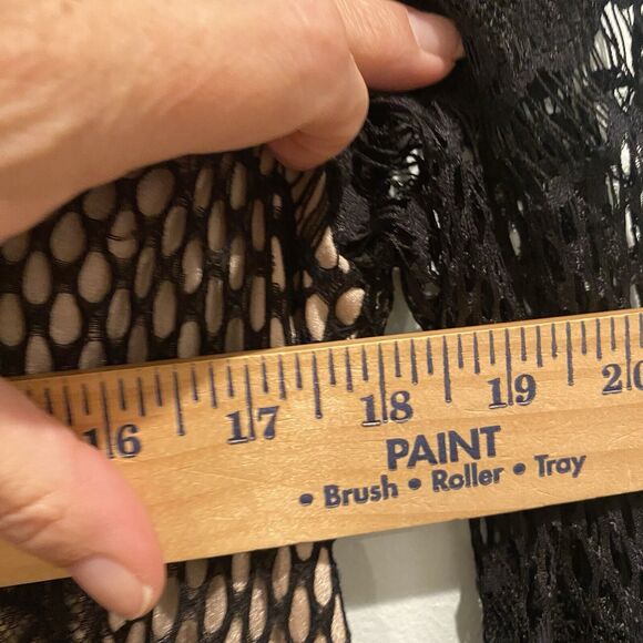 Lucy Paris‎ Romper Women's Medium Black Lace Bell Sleeve Lined Going Out - Picture 9 of 13